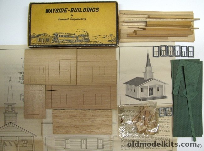 Summit Engineering HO Small Church 1955 - Craftsman Building Kit, 108 plastic model kit